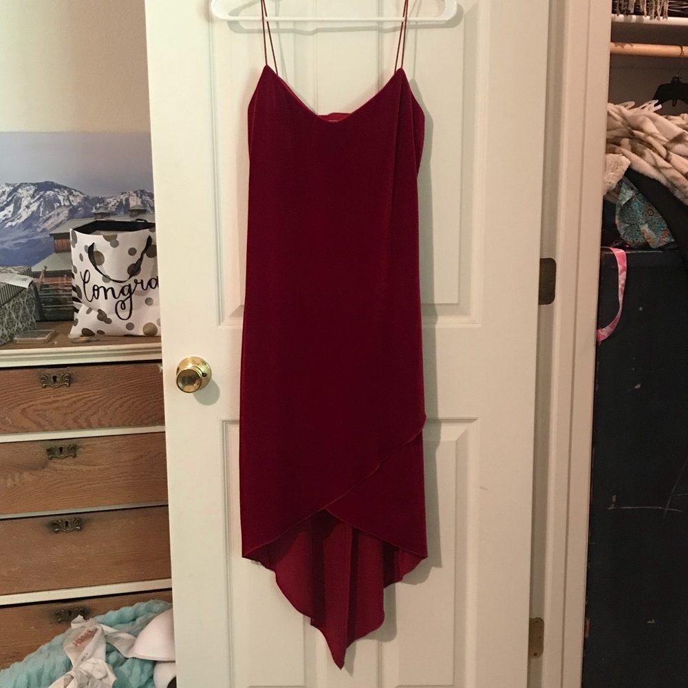 Red velvet dress, size M